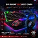 RGB Gaming Keyboard & Mouse & Headphone & Mousepad & Headphone Stand - 4 in 1 RGB Gaming Wired Combo - 7 RGB Colors In Combo - 5 Product USB Wired RGB Pack For Gaming - Compatible With PC & Laptop - Black