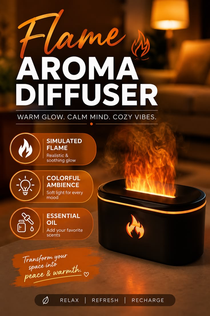 Flame Air Humidifier Diffuser