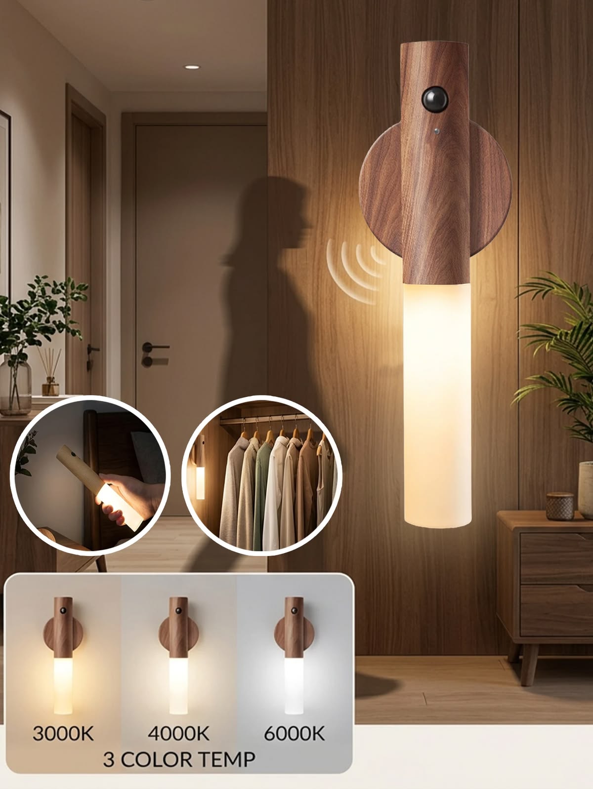 Motion Sensor LED Wall Light