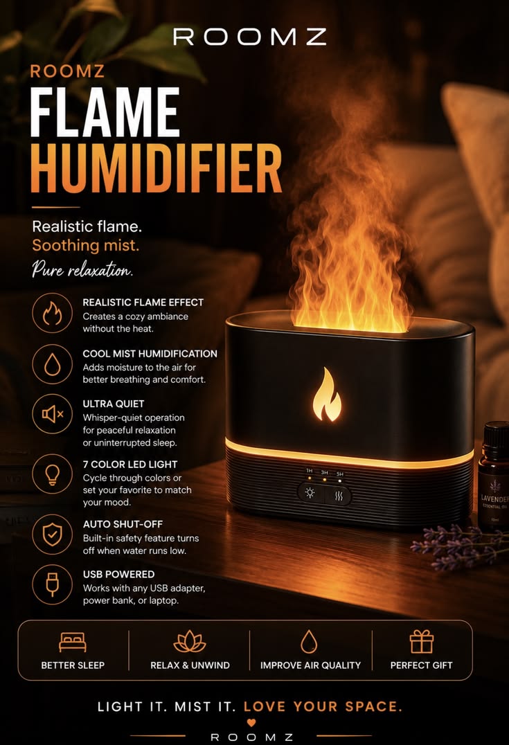 Flame Air Humidifier Diffuser
