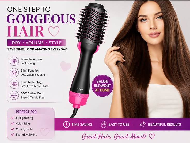 One Step Hair Brush