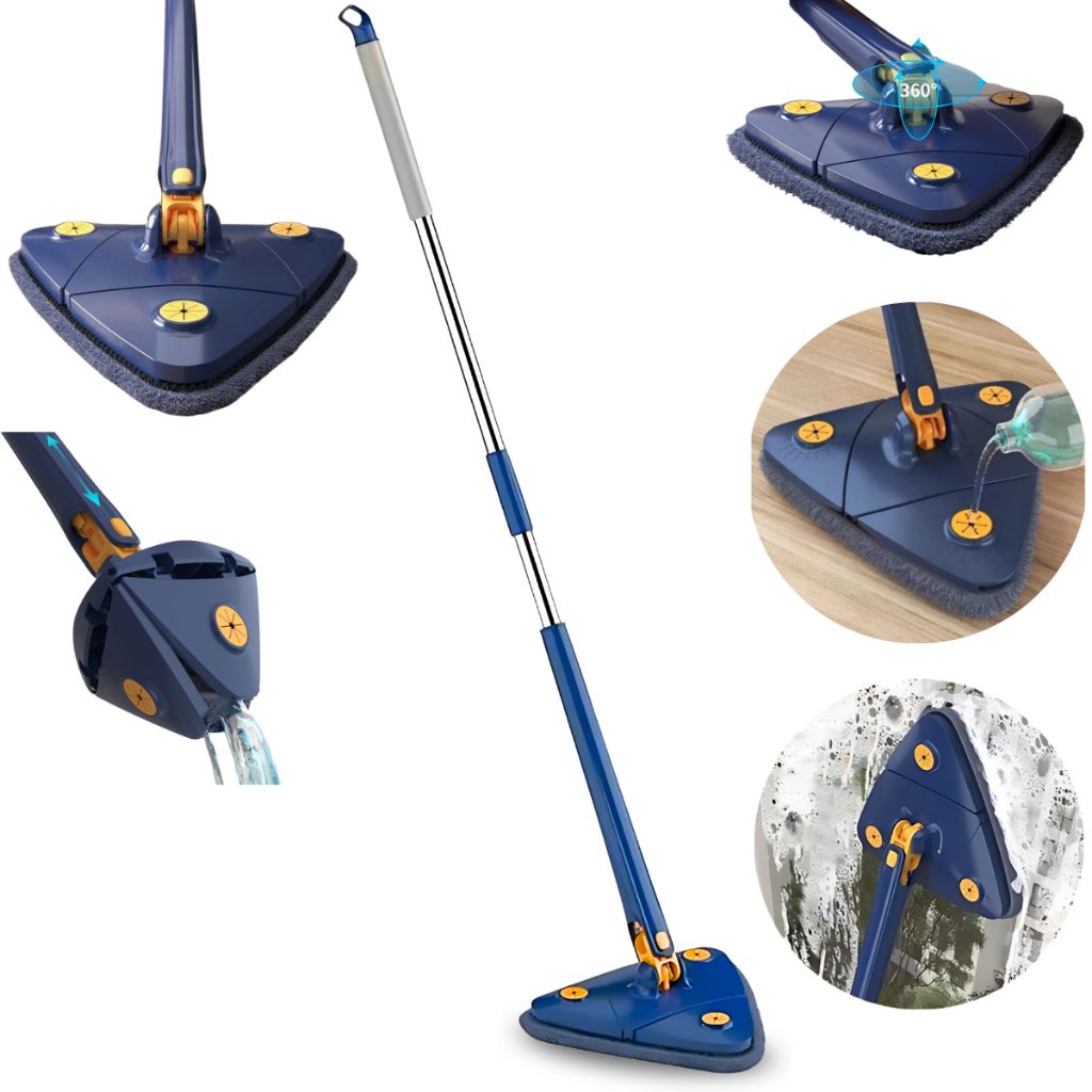 Microfiber Spray Mop with Triangular Head – Floor Cleaning Mop