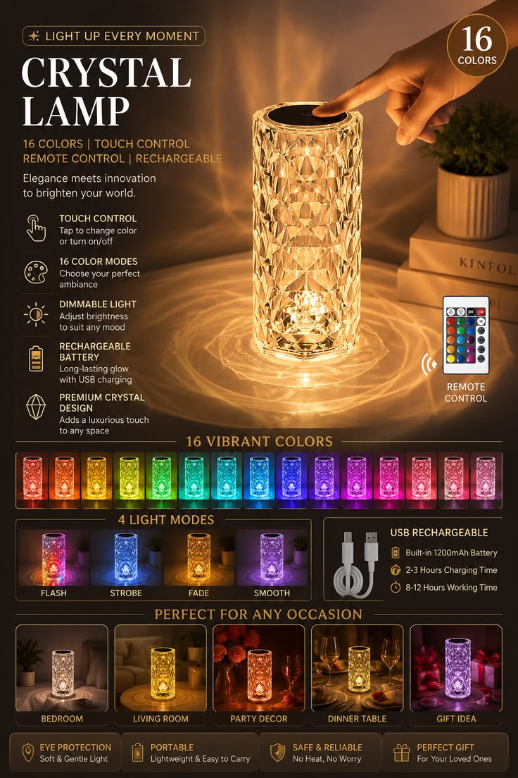 Crystal Diamond Lamp