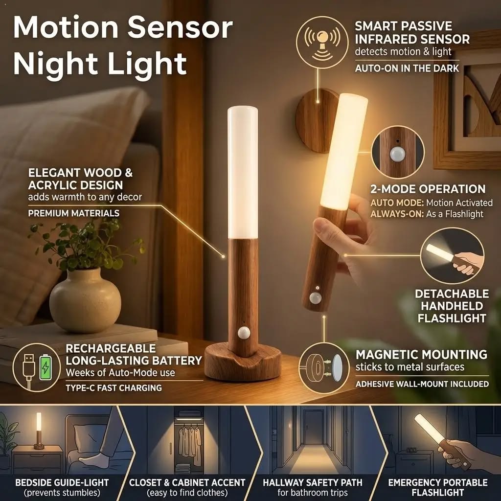 Motion Sensor LED Wall Light