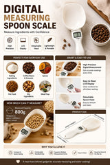 Multi-Function Digital Spoon Scale – 0.1g Precision Kitchen Weighing Scale