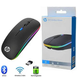 HP W10 Wireless Mouse - Slim Silent Stylish 2.4GHz Wireless Optical Mouse With Ergonomic Design Plug And Play USB Receiver For Laptop PC