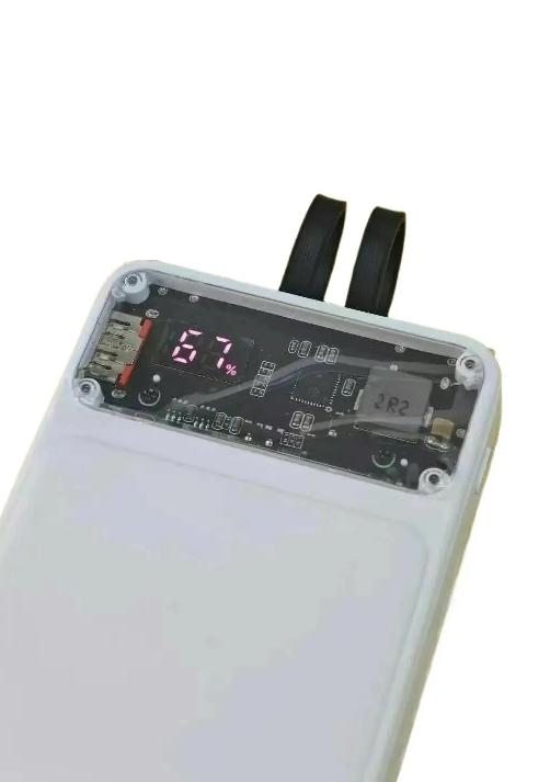 6W Fast Charging 20,000mAh Power Bank with Built-in Cables